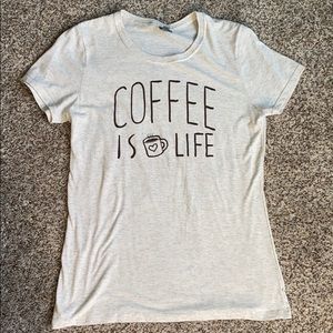 Jerzees ladies tri blend coffee is life tshirt